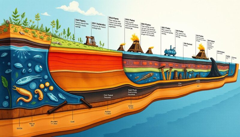 fossil fuel formation timeline